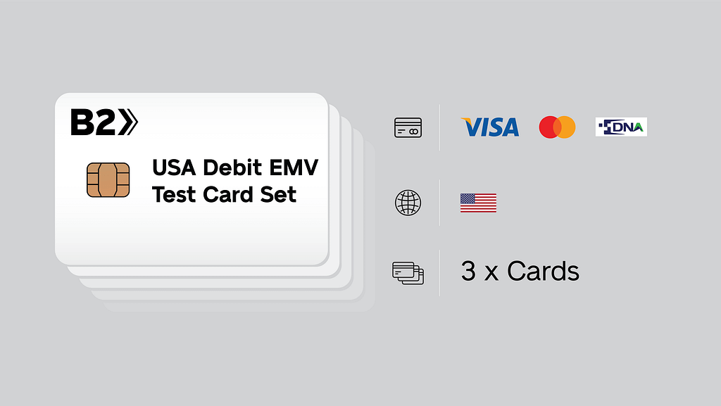 B2 USA Debit EMV Test Card Set
