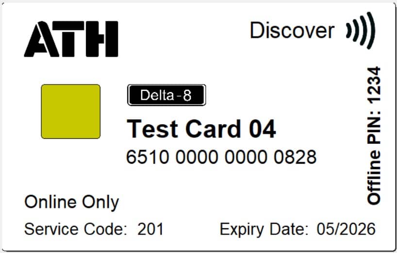 Evertec ATH Delta EMV Test Card Set